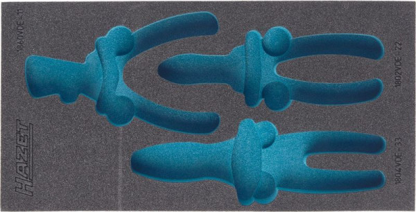Insert en mousse souple Hazet à 2 composants, pour 163-227/3, dimensions / longueur : 342 mm x 172 mm, 163-227L