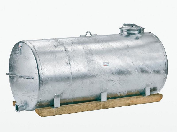 Réservoir d'eau en acier Growi 2500 litres, galvanisé à chaud, avec patins en bois, 10038080