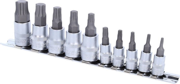 KS Tools Jeu de douilles 1/4"+3/8" TorxPlus, 10 pièces, IP10-IP60, 911.3140