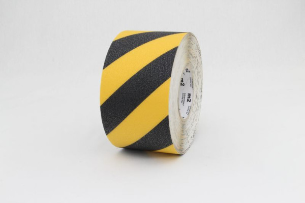 m2 Easy Clean revêtement antidérapant noir/jaune rouleau 100mmx18.3m, M3WR100183