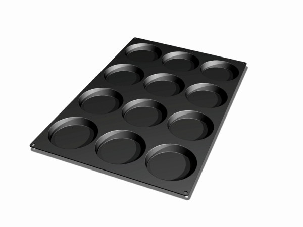 Moule à pâtisserie en silicone Schneider 600 x 400 mm biscuit, 12 x 120 ml, Ø 120 mm, hauteur 22 mm, 115340