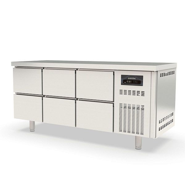 Table réfrigérante Vaiotec TOPLINE 700 / 3 volets GN1/1 avec 6 tiroirs, 179,5x70x85 cm, 10300