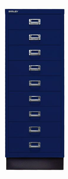 Bisley MultiDrawer ™, série 39 avec base, DIN A3, 9 tiroirs, bleu oxford, L39A39S639