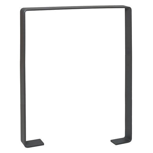 Support d'appui DENIOS, acier plat, courbé, galvanisé à chaud, à fixer dans le béton, hauteur hors sol 800 mm, fer mica, 310970