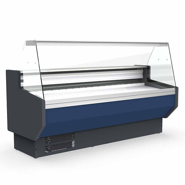 Vaiotec TOPLINE comptoir réfrigéré 100 - façade droite en verre "bleu", 102,5x80x123,5 cm, 10736