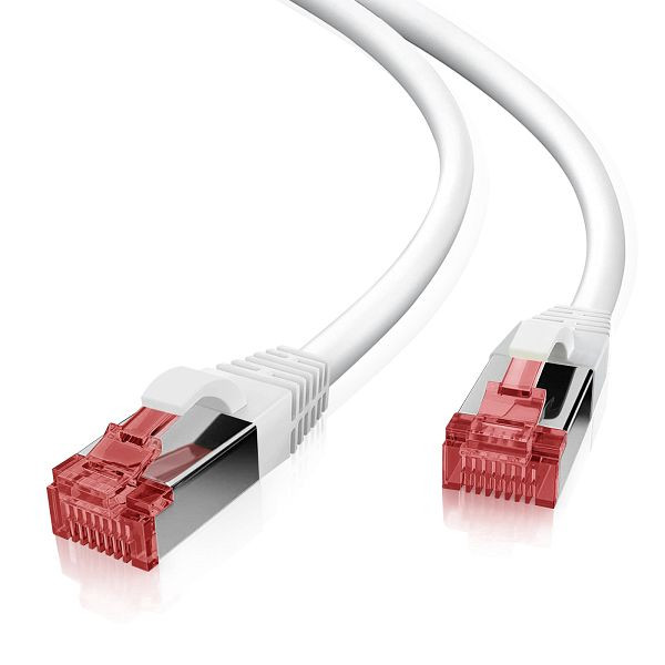 Câble patch Helos S/FTP Cat 6 blanc 30,0m, 118062