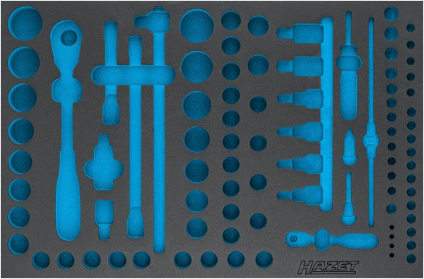 Insert en mousse souple Hazet à 2 composants, pour 163-258 dimensions / longueur : 519 mm x 342 mm taille du système d'organisation : 3/3 (519 x 342 mm), 163-258L