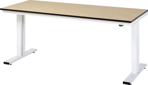 Table de travail RAU série adlatus 300 (réglable électriquement en hauteur), plan de travail en MDF, 2000x720-1120x800 mm, 08-WT-200-080-F