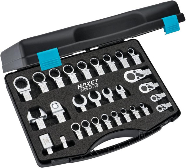 Jeu d'outils d'insertion Hazet, carré d'insertion 14 x 18 mm, carré d'insertion 9 x 12 mm, profil extérieur à double hexagone, nombre d'outils : 29, 6400CD/29