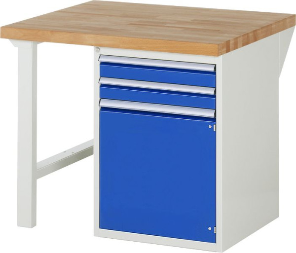 Établi RAU série 7000 - conception modulaire, conteneur de sous-structure (2x tiroir, 1x porte battante), 1000x840x900 mm, 03-7503A1-109B4S.11