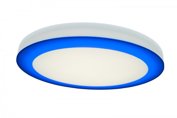rutec Projekt ASCAR applique et plafonnier DALI diamètre 845mm, H70mm, 230V, 97W, IP20, 3000K, CRI80 - bleu, PBE179