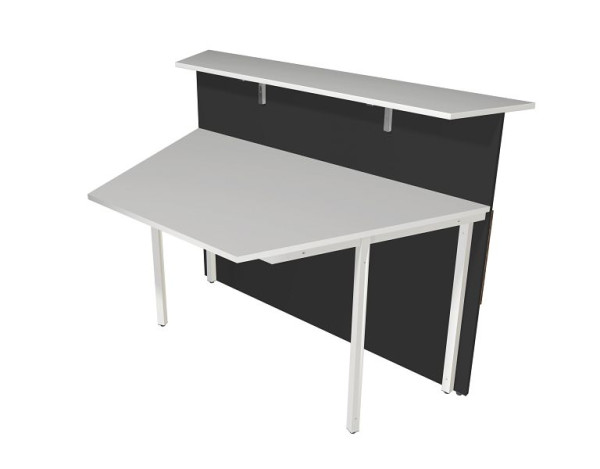 Comptoir Kerkmann Atlantis 2, incliné sur deux côtés, L 1350 x P 920 x H 1080 mm, blanc/anthracite, 22329313
