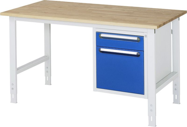 RAU table de travail complète modèle 05 Tom, L1000xP1000xH760-1080mm, panneau MDF-22mm, 06-625F10-10-KM05.11