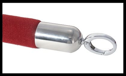 Corde de démarcation Contacto, rouge, 250 cm avec raccords chromés, 1604/250
