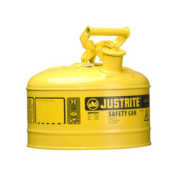 Conteneur de sécurité Justrite type I 1001, 29,2 cm x 29,2 cm, jaune, JCN7125200