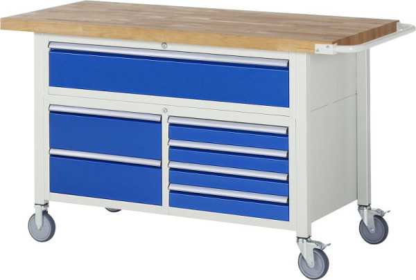 Etabli mobile RAU série 8000, conteneur triple fond (7x tiroir), 1500x920x700 mm, 05-8921A2-157B4S.11