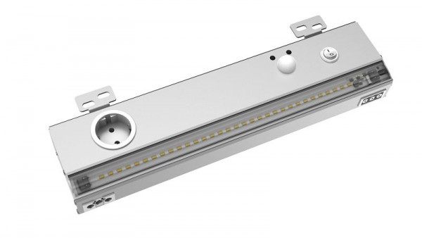 ELMEKO Luminaire de cabinet à LED LLX-400-BW, 100-240V AC, 2.000lm, 13W, avec détecteur de mouvement, 72 40X 7BW