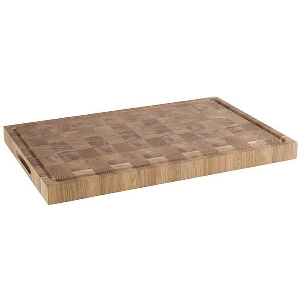 Buffet APS -PROFI-, 58 x 37,5 cm, hauteur : 4,5 cm, bois de chêne, avec rainure à jus, avec 2 ouvertures latérales, 00806