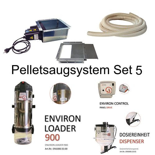 Système d'aspiration de pellets Environ set 5 - évacuation des pellets par buse motorisée, PESET5