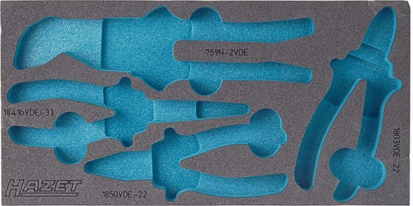 Insert en mousse souple Hazet à 2 composants, pour 163-226/4, dimensions / longueur : 342 mm x 172 mm, 163-226L