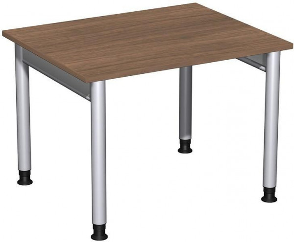 bureau geramöbel réglable en hauteur, 1000x800x680-820, noyer/argent, N-657144-NS