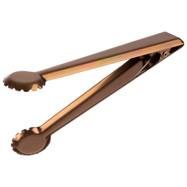 Pince à glace APS, longueur : 20 cm, acier inoxydable 18/0, aspect cuivre, poli, avec clip de fixation, taille de cuillère : Ø 3,5 cm, 75854