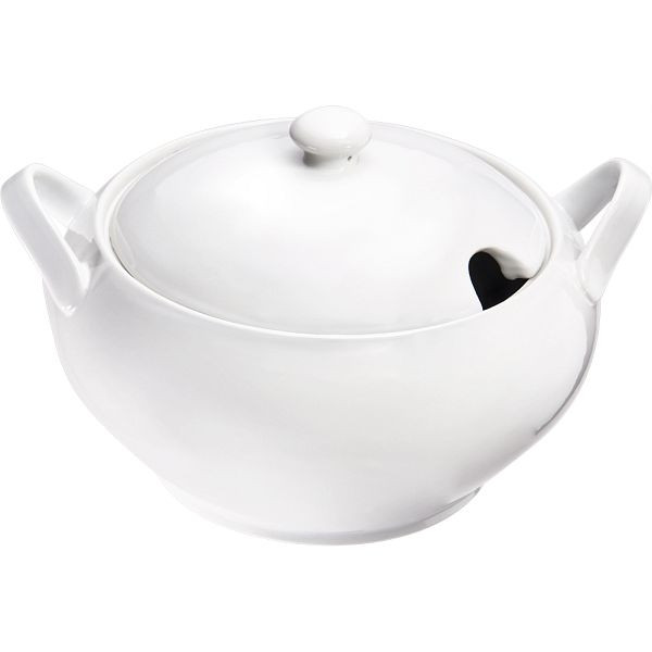 Soupière Stalgast série Isabell avec couvercle et logement pour cuillère, 3,5 litres, lot de 6, PZ2314350