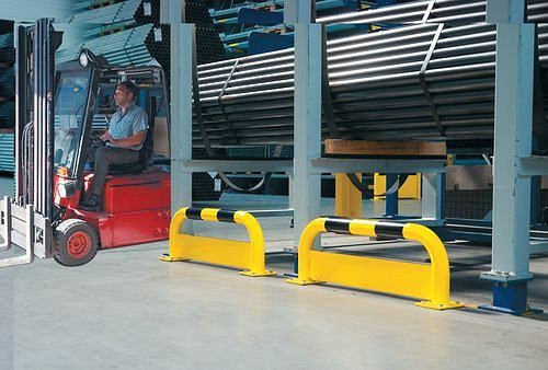Pare-buffle DENIOS avec protection anti-encastrement, 350 x 750 mm, 172-870