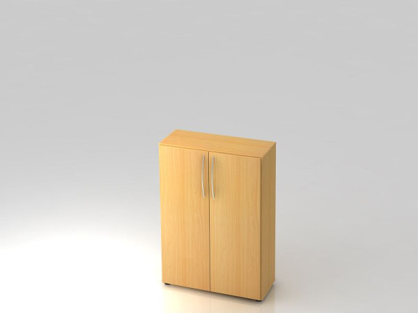 Armoire Hammerbacher 3OH 34, poignée arquée de 6 cm de profondeur en hêtre, 80x34,6x114,4 cm (LxPxH), V4550/6/6/BM