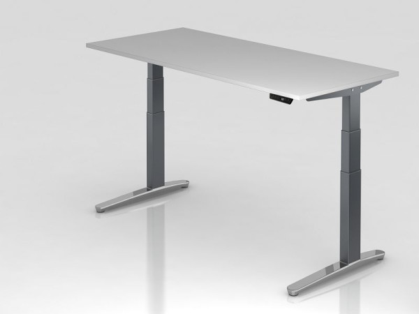 Hammerbacher bureau assis-debout électrique 180x80cm graphite/graphite, forme rectangulaire, VXBHM19/5/GC
