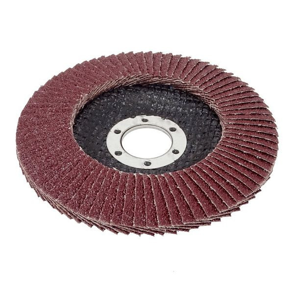 Disques à lamelles VaGo-Tools 115 mm grain plat 40 disque à lamelles marron, UE : 10 pièces, AO-27-115-40-10_av