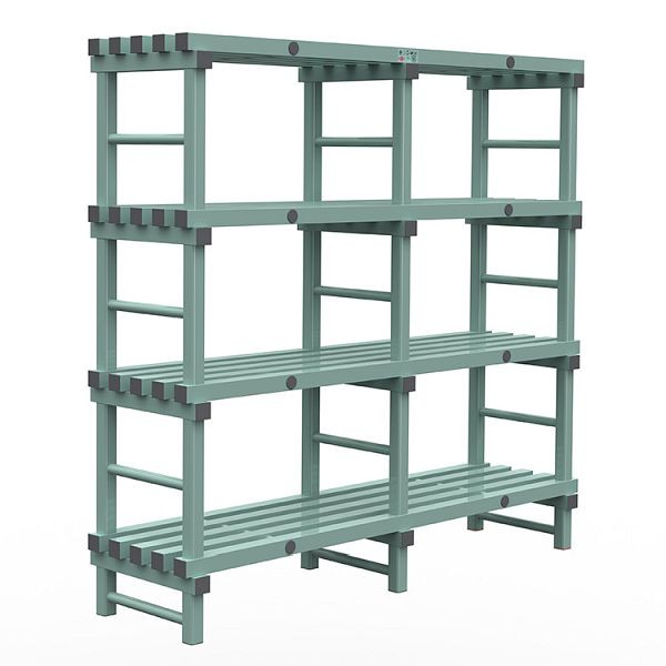 Etagère Euro REA 1800x500x1750mm, 4 montants au pas de 450mm, 308.153