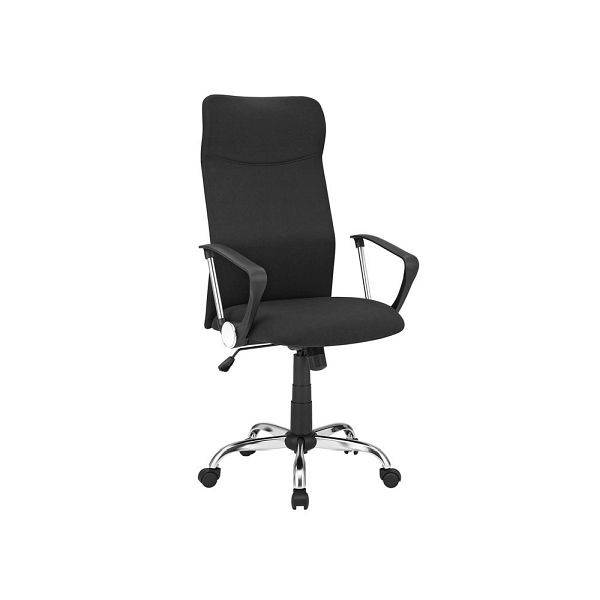 SONGMICS Chaise de bureau ergonomique noir, 63x63x(110-120) cm, OBN034B01