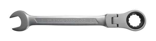 Clé mixte à cliquet SW-Stahl, 32 mm, avec articulation, 03530L-32