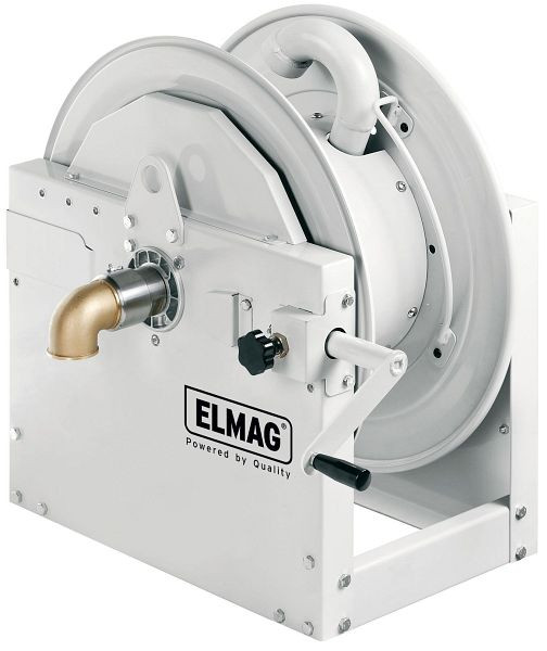 Enrouleur de tuyau industriel ELMAG série 700 / L 550, entraînement manuel pour huile et produits similaires, 70 bar, 43606