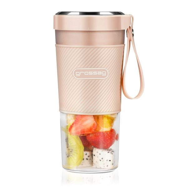grossag Mélangeur à smoothie sans fil à emporter, rose, MX 10.02