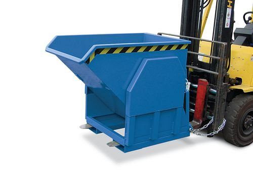 Benne basculante en acier DENIOS pour charges lourdes, volume de 1000 litres, galvanisée, 145-087