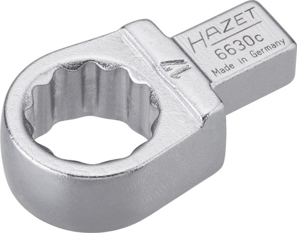 Clé polygonale à insert Hazet, insert carré 9 x 12 mm, profil de traction double hexagonal externe, 17 mm, 6630C-17
