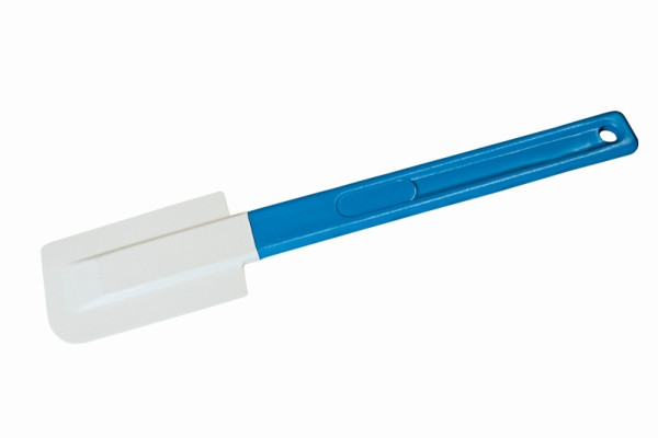 Grattoir à manche Schneider 31 cm, grattoir en caoutchouc blanc, manche en polyéthylène bleu, extra stable, 200424