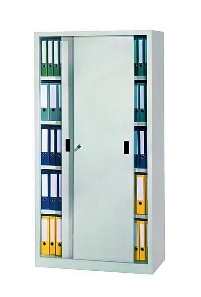 PAVOY Armoire à portes coulissantes avec portes en métal massif, hauteur 1950 mm, 30302-100-501