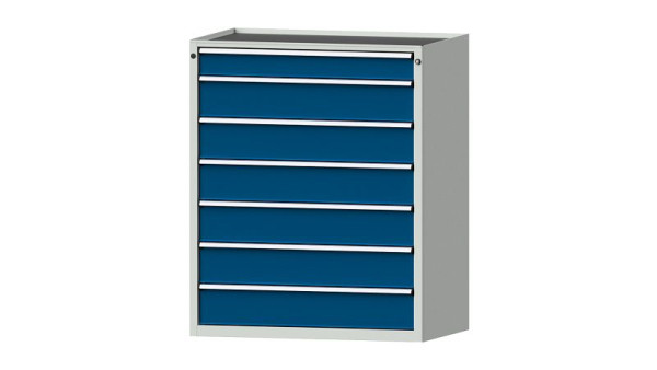 Armoire à tiroirs pour établis ANKE, modèle 4001 V, 1060 x 675 x 1280 mm, RAL 7035/5010, baignoire, 611.500