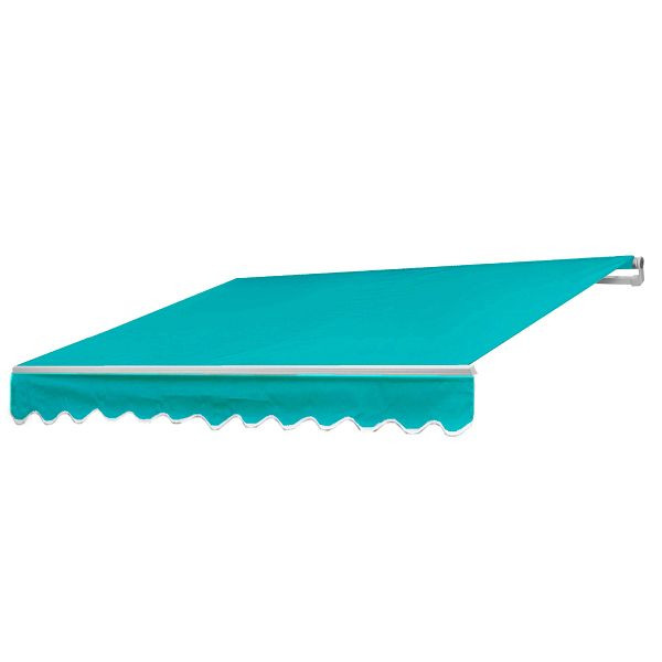 Store en aluminium Mendler HWC-E49, store à bras articulé protection solaire 2,5x2m, polyester turquoise, 65958