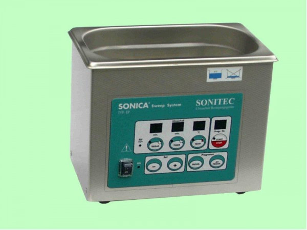 Bac compact à ultrasons SONITEC 3.0 litres, température de contrôle : jusqu'à 70°C, 2200EP