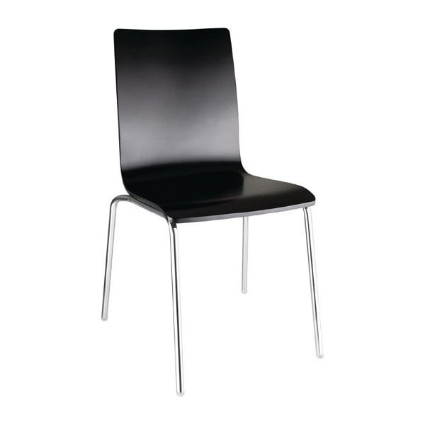 Chaises de salle à manger Bolero placage de hêtre noir, UE: 4 pièces, GR345