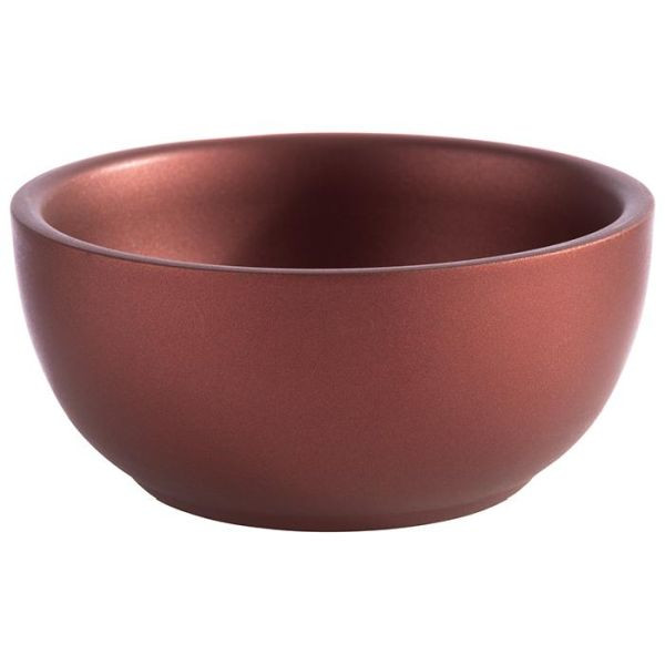 Bol APS -LEVANTE-, Ø 9,5 cm, hauteur : 4,5 cm, acier inoxydable, couleur : rouge cuivre, 0,14 litre, double paroi, 40700