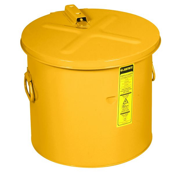 Conteneur de nettoyage de sécurité Justrite 2760, 23,8 cm x 14 cm, jaune, JUT27611YL