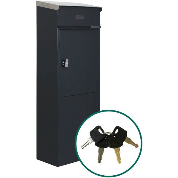 ScanProDesign Safepost 855 Tiamat AG - avec 4 clés, gris anthracite, 211118