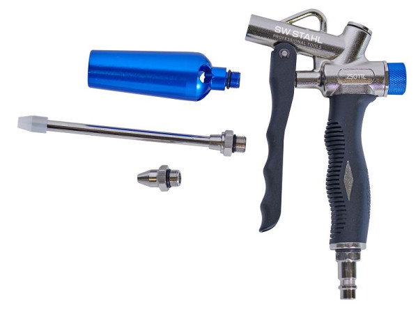 Pistolet à air comprimé SW-Stahl 2 voies avec régulation et buse Venturi, 5 pièces, 25011L