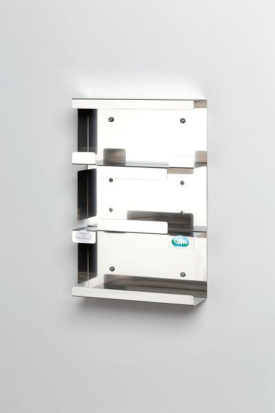 Porte-gant VAR, acier inoxydable, triple, ouvert, 5921
