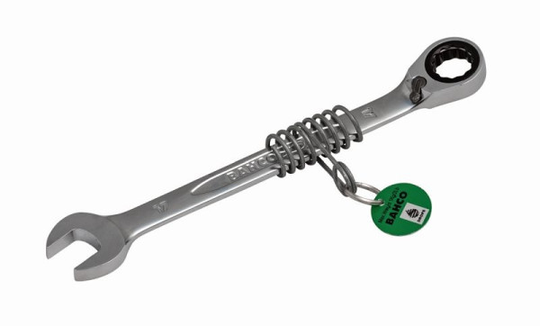 Clé mixte à cliquet Bahco, SW 22 mm, avec ressort de sécurité, TAH1RM-22